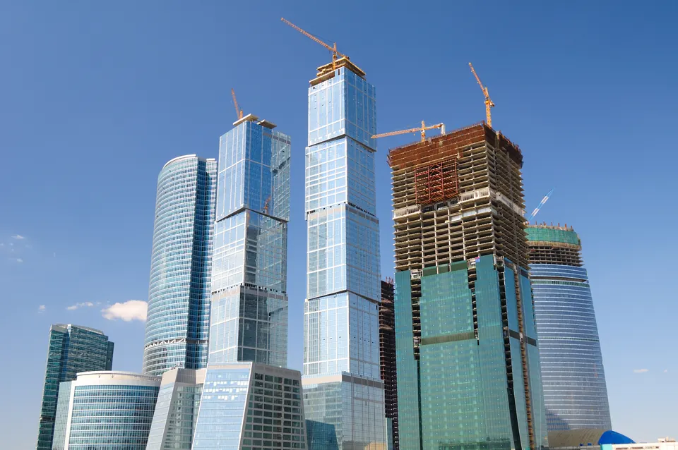 Residential towers under construction